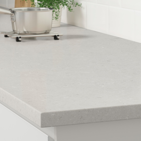 IKEA KASKER custom countertop, 1 1/8 in Light Gray / Beige / Marble Effect Quartz, Ikea Ireland | 7693NYFGR
