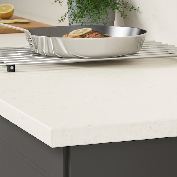 IKEA KASKER custom countertop, 1 1/8 in Off White Calm Marble Effect / Quartz, Ikea Ireland | 2537KGWTF