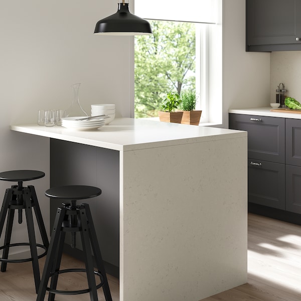 IKEA KASKER custom countertop, 1 1/8 in Off White Calm Marble Effect / Quartz, Ikea Ireland | 2537KGWTF