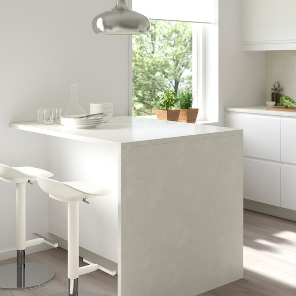IKEA KASKER custom countertop, quartz, 1 1/8 in Light Gray / White Marble Effect / Quartz, Ikea Ireland | 7316FJDLE