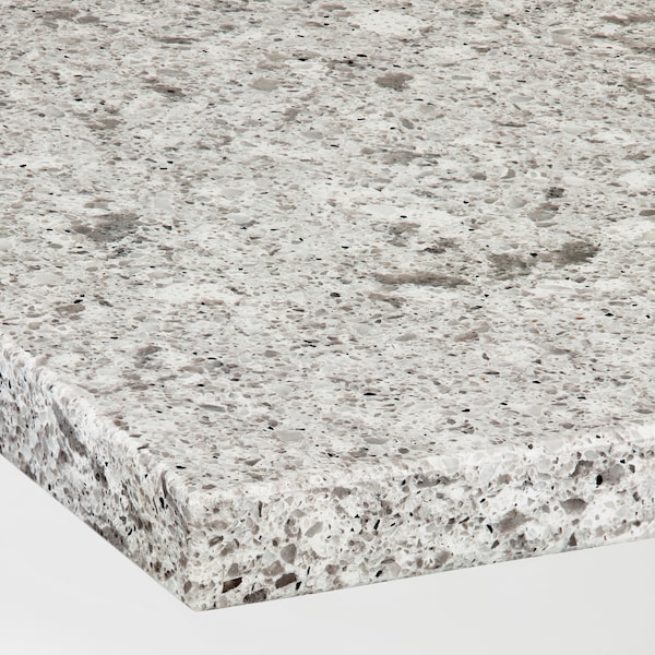 IKEA KASKER custom countertop, quartz, 1 1/8 in Light Gray / Dark Gray Mineral Effect / Quartz, Ikea Ireland | 6702LHEMW