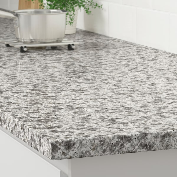 IKEA KASKER custom countertop, quartz, 1 1/8 in Light Gray / Dark Gray Mineral Effect / Quartz, Ikea Ireland | 6702LHEMW