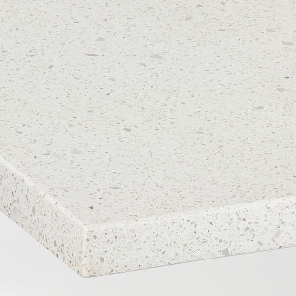 IKEA KASKER custom countertop, with mineral/glitter effect/quartz, 1 1/8 in White, Ikea Ireland | 9137UCGJE