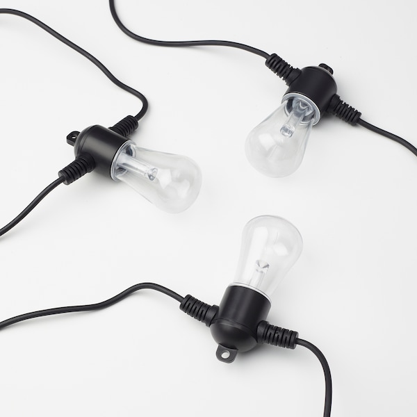 IKEA KASTTÅG LED string light with 12 lights, black/outdoor, Ikea Ireland | 2976WNJUX