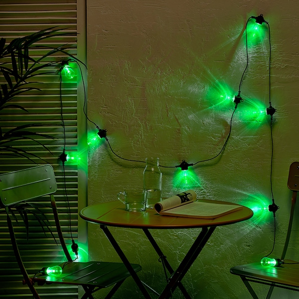 IKEA KASTTÅG LED string light with 24 lights, black/outdoor, Ikea Ireland | 8231JNEDV