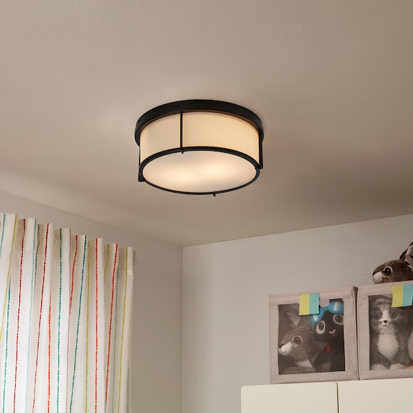 IKEA KATTARP Ceiling lamp, glass black, Ikea Ireland | 4301UYDHA