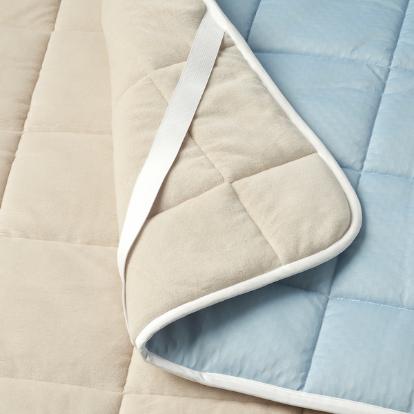 IKEA KEJSAROLVON mattress protector, Twin Beige / Blue, Ikea Ireland | 8094RVMZC