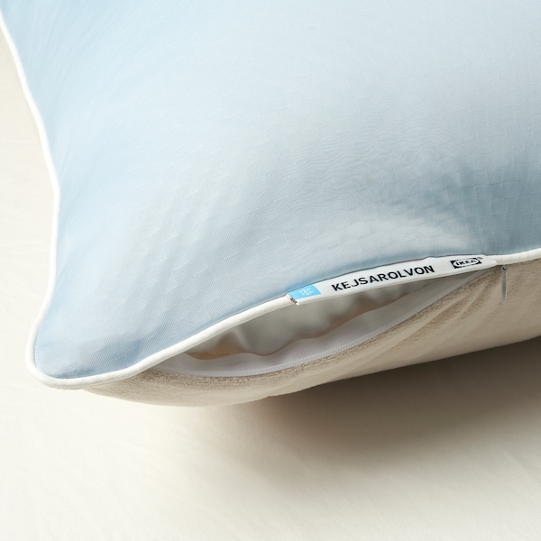 IKEA KEJSAROLVON pillow protector, Queen Beige / Blue, Ikea Ireland | 1562NGAFJ