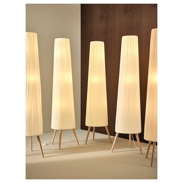 IKEA ÖKENSAND floor lamp, beech/white, Ikea Ireland | 5926UQICW