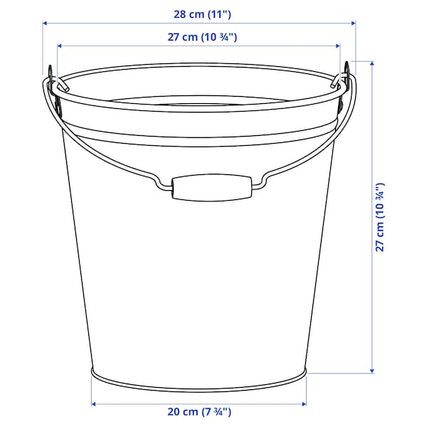 IKEA ÅKERBÄR bucket/plant pot, indoor/outdoor yellow, 11 qt, Ikea Ireland | 6348JXZBS
