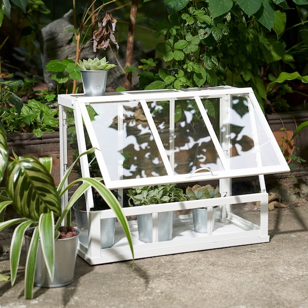 IKEA ÅKERBÄR greenhouse, 17 ¾ in White, Ikea Ireland | 3856KVIFQ