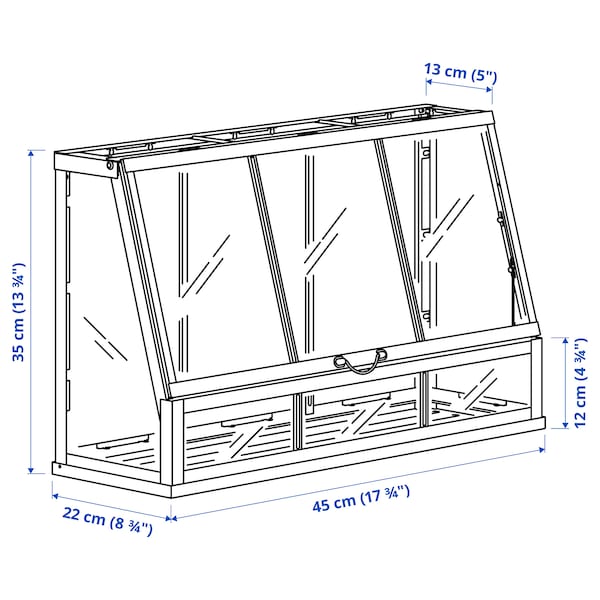 IKEA ÅKERBÄR greenhouse, 17 ¾ in Yellow, Ikea Ireland | 5869GOKTM