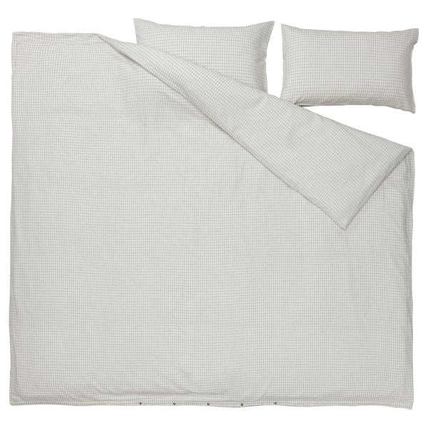 IKEA ÅKERFIBBLA duvet cover and pillowcase(s), Full/Queen (Double/Queen) White Black, Ikea Ireland | 0127YHPLI
