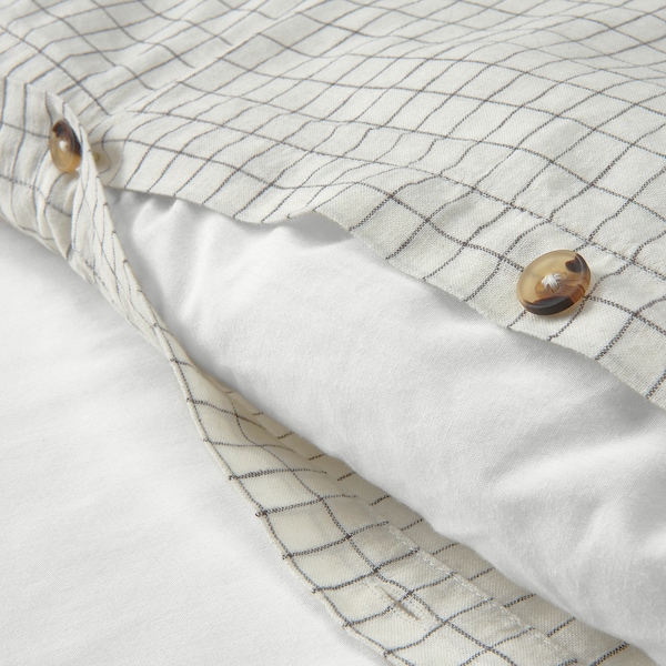 IKEA ÅKERFIBBLA duvet cover and pillowcase(s), King White Black, Ikea Ireland | 7189WBUKO