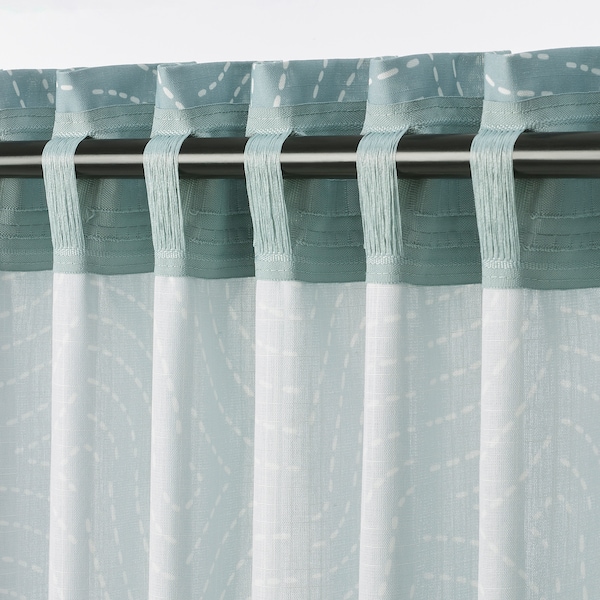 IKEA ÅKERMOLKE curtains, 1 pair, light blue, 57x98 in Blue, Ikea Ireland | 3987ISNTM