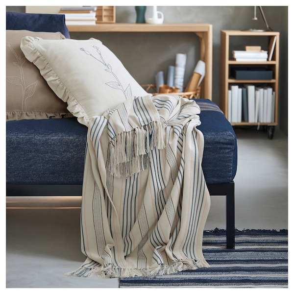 IKEA ÅKERNEJLIKA throw, multicolor, neutrals tassel, 43x67 in, Ikea Ireland | 5964XKALI