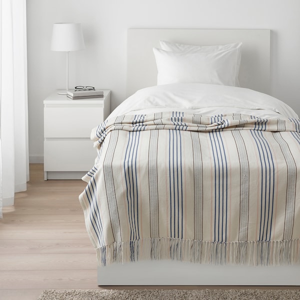 IKEA ÅKERNEJLIKA throw, multicolor, neutrals tassel, 43x67 in, Ikea Ireland | 5964XKALI