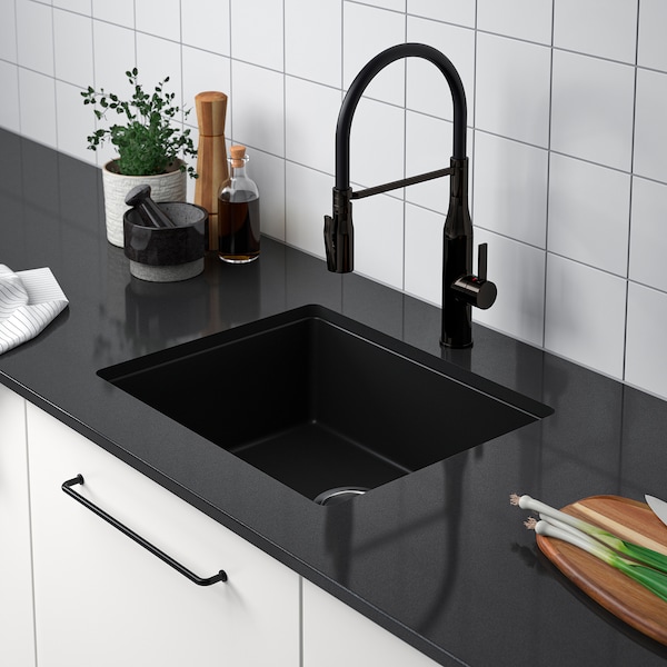 IKEA KILSVIKEN sink, 22x18 1/8 in Black Quartz Composite, Ikea Ireland | 0231EGPDA