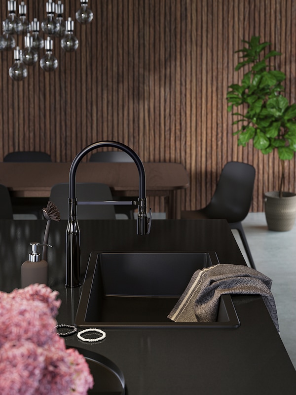 IKEA KILSVIKEN sink, 22x18 1/8 in Black Quartz Composite, Ikea Ireland | 0231EGPDA