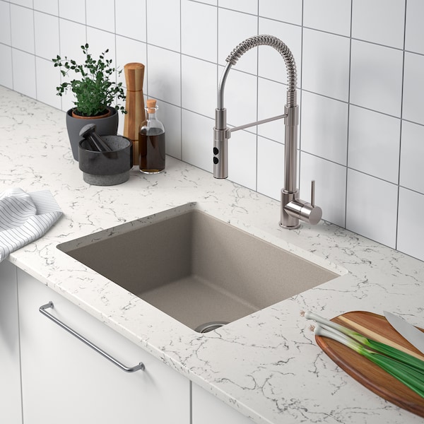 IKEA KILSVIKEN sink, 22x18 1/8 in Gray / Beige Quartz Composite, Ikea Ireland | 8907ZAQIT