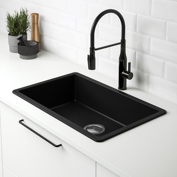 IKEA KILSVIKEN sink, black quartz composite, 28 3/8x18 1/8 in, Ikea Ireland | 8796FZJUP