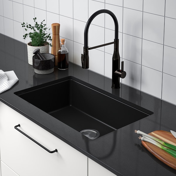 IKEA KILSVIKEN sink, black quartz composite, 28 3/8x18 1/8 in, Ikea Ireland | 8796FZJUP