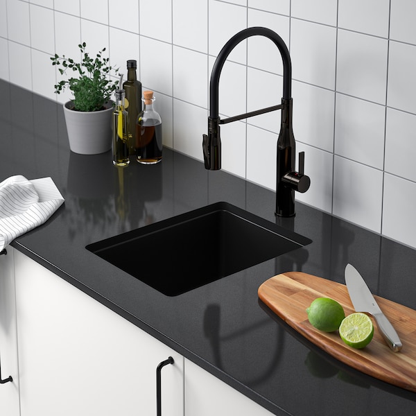 IKEA KILSVIKEN sink, black/quartz composite, 14 1/8x18 1/8 in, Ikea Ireland | 7683BKYVH
