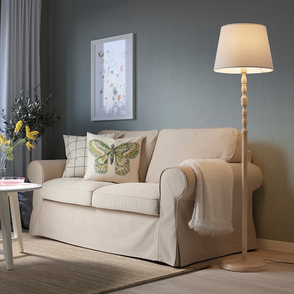 IKEA KINNAHULT floor lamp, ash/white, 59 in, Ikea Ireland | 2631EMSGU