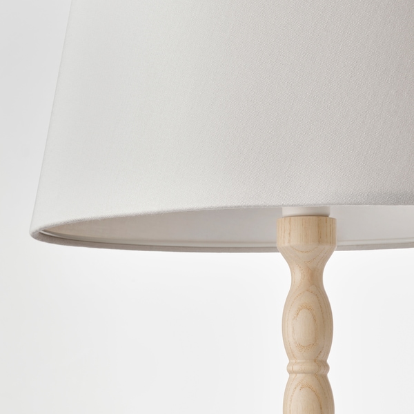 IKEA KINNAHULT floor lamp with LED bulb, ash/white, 59 in, Ikea Ireland | 5632UESBZ