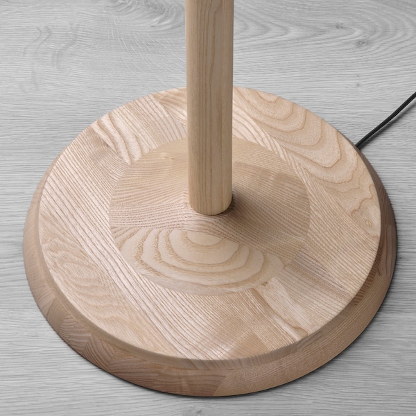 IKEA KINNAHULT floor lamp with LED bulb, ash/white, 59 in, Ikea Ireland | 5632UESBZ