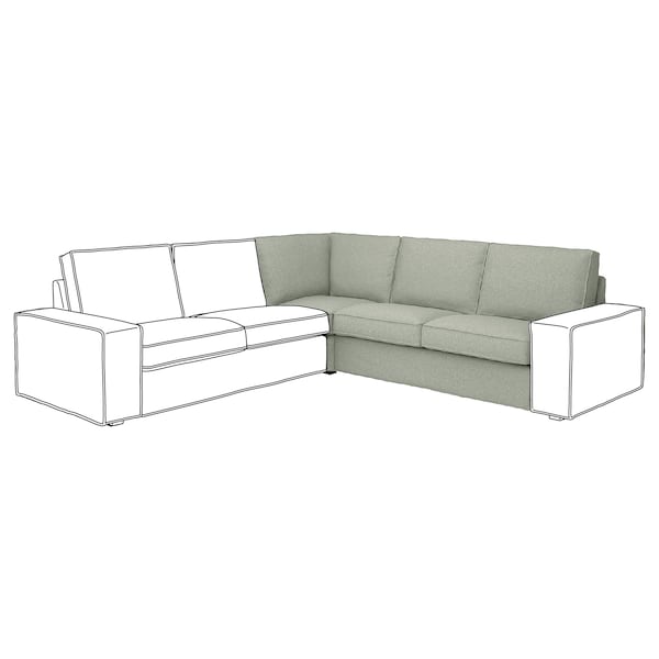 IKEA KIVIK cover for corner section Gunnared Light Green, Ikea Ireland | 7583KLFAP
