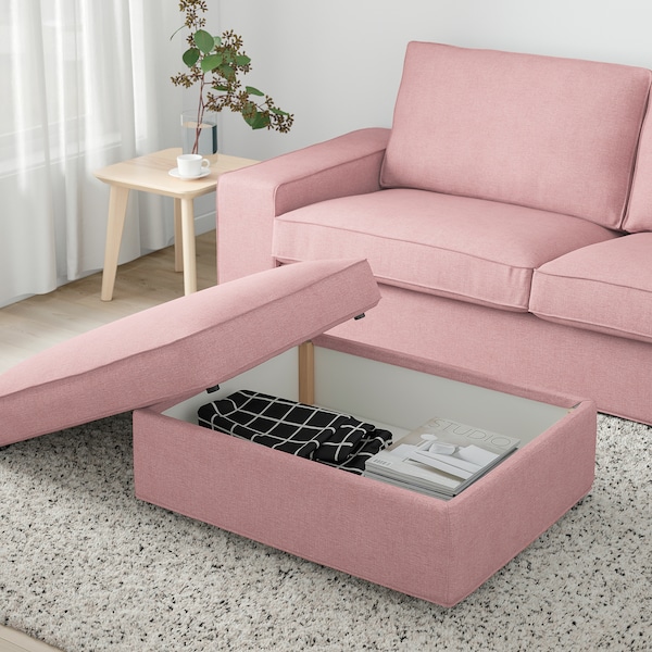 IKEA KIVIK ottoman with storage Gunnared Light Brown / Pink, Ikea Ireland | 0382KVGMR
