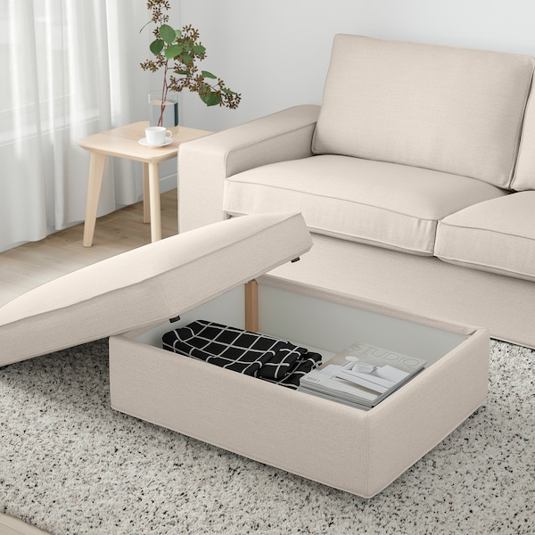 IKEA KIVIK ottoman with storage Gunnared Beige, Ikea Ireland | 1265EAZJD