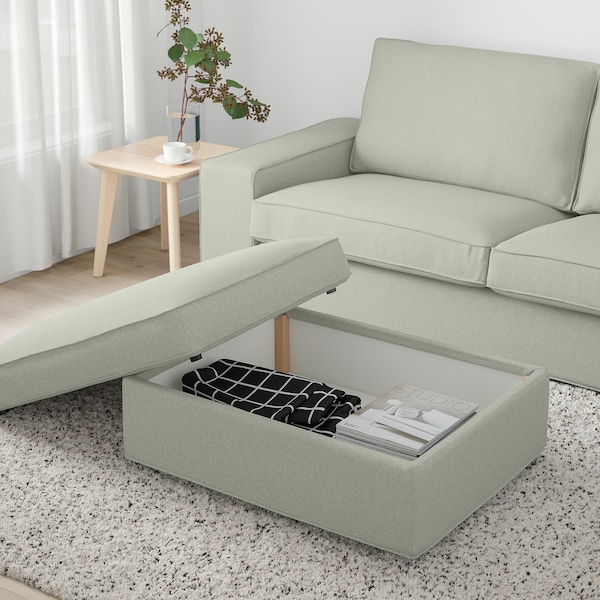 IKEA KIVIK ottoman with storage Gunnared Light Green, Ikea Ireland | 5918URECH