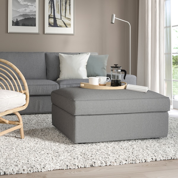 IKEA KIVIK ottoman with storage Tibbleby Beige / Gray, Ikea Ireland | 8462BDTGO