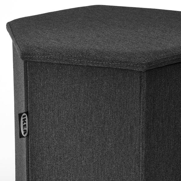 IKEA KJUGE ottoman with storage Knisa Dark Gray, Ikea Ireland | 9360JGUPB
