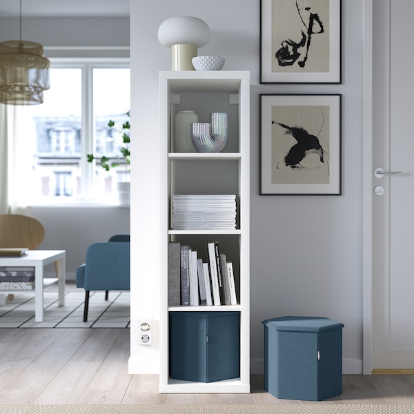 IKEA KJUGE ottoman with storage Knisa Medium Blue, Ikea Ireland | 0468BEVLU