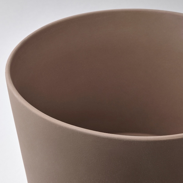 IKEA KLARBÄR plant pot with saucer, indoor/outdoor brown, 9 ½ in, Ikea Ireland | 1520KVLEN