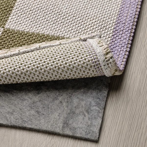 IKEA KLASSRUM rug, white/green, 4'4 inx6'5 in White / Green, Ikea Ireland | 4726DFNLH