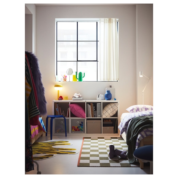 IKEA KLASSRUM rug, white/green, 4'4 inx6'5 in White / Green, Ikea Ireland | 4726DFNLH