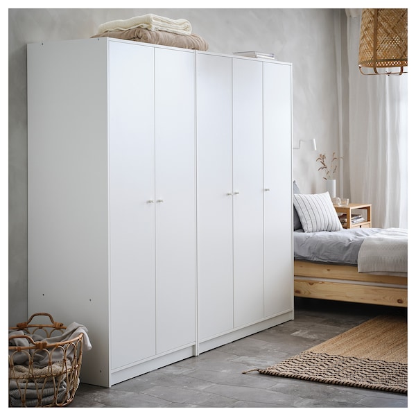 IKEA KLEPPSTAD Wardrobe with 3 doors, white, 46 1/8x69 1/4 in, Ikea Ireland | 8746XSLFG