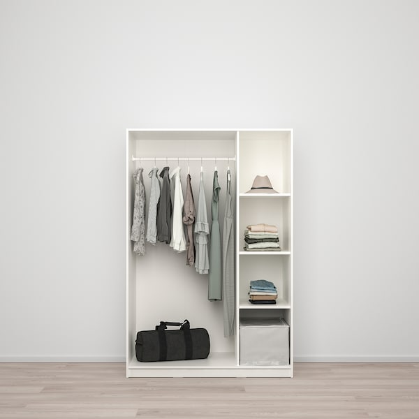 IKEA KLEPPSTAD Wardrobe with 3 doors, white, 46 1/8x69 1/4 in, Ikea Ireland | 8746XSLFG
