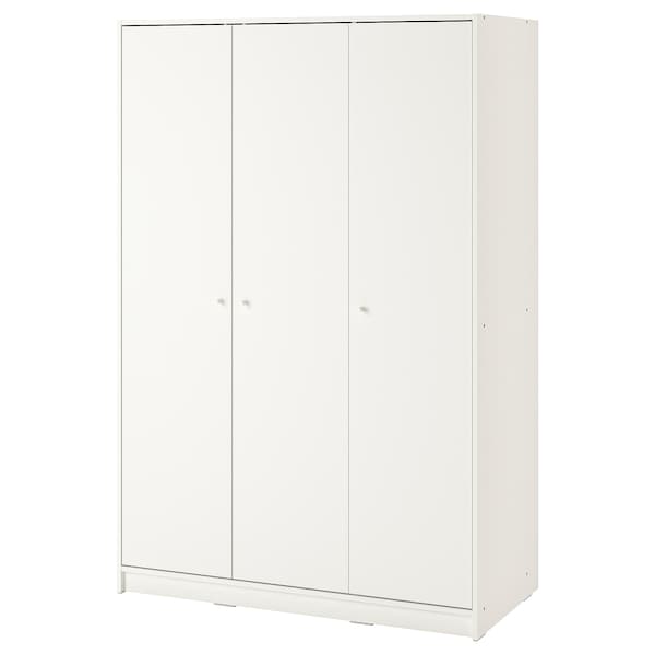 IKEA KLEPPSTAD Wardrobe with 3 doors, white, 46 1/8x69 1/4 in, Ikea Ireland | 8746XSLFG