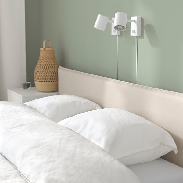 IKEA KLEPPSTAD bed frame, Full/Double White / Vissle Beige, Ikea Ireland | 6195CLHET