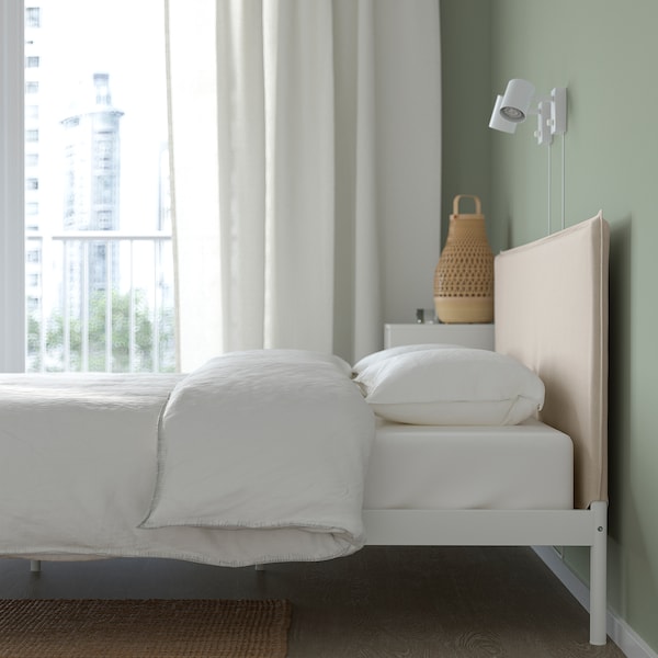 IKEA KLEPPSTAD bed frame, Full/Double White / Vissle Beige, Ikea Ireland | 6195CLHET