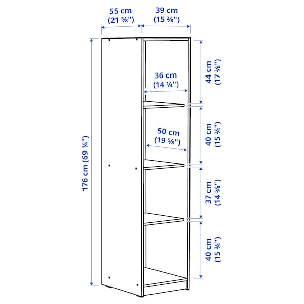 IKEA KLEPPSTAD open wardrobe, white, 15 1/2x69 1/4 in, Ikea Ireland | 6239AWZYJ