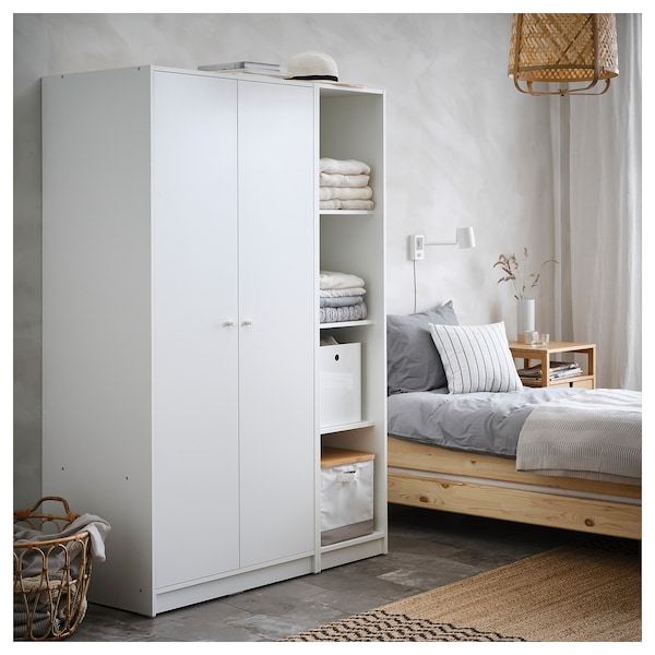 IKEA KLEPPSTAD wardrobe with 2 doors, white, 31 1/4x69 1/4 in, Ikea Ireland | 4398WDOIR
