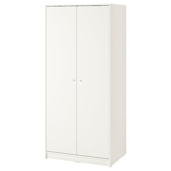 IKEA KLEPPSTAD wardrobe with 2 doors, white, 31 1/4x69 1/4 in, Ikea Ireland | 4398WDOIR