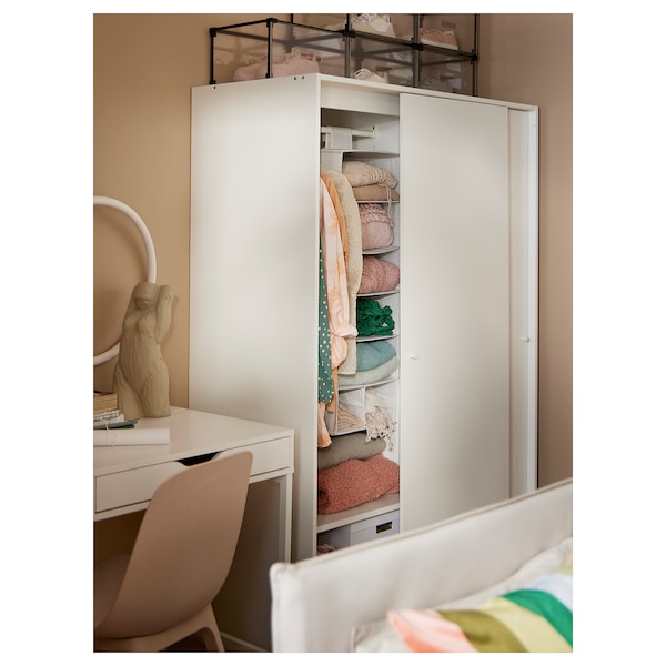 IKEA KLEPPSTAD wardrobe with sliding doors, white, 46 1/8x69 1/4 in, Ikea Ireland | 0349CXQDM