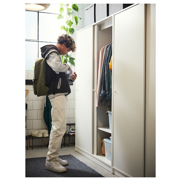 IKEA KLEPPSTAD wardrobe with sliding doors, white, 46 1/8x69 1/4 in, Ikea Ireland | 0349CXQDM